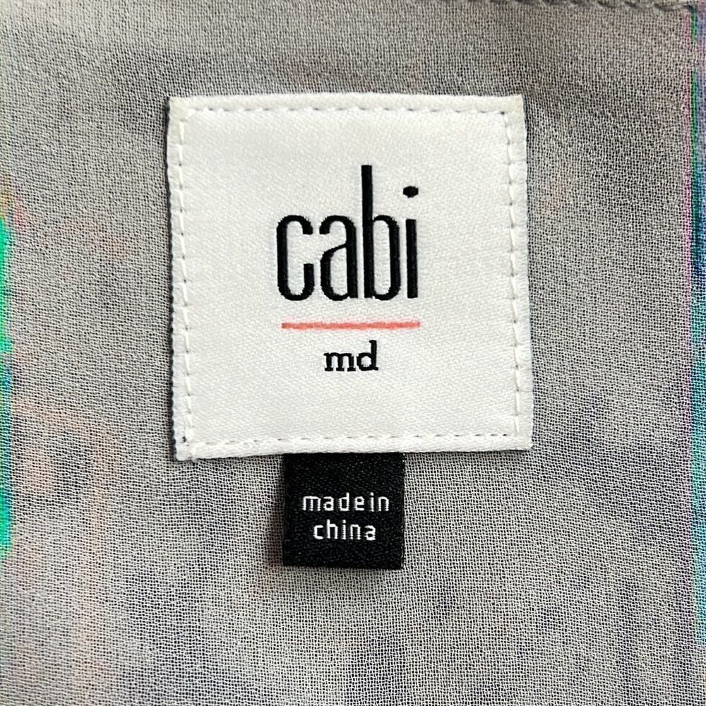 Cabi Flowy Chiffon Abstract Print Fresco Slipdres… - image 7